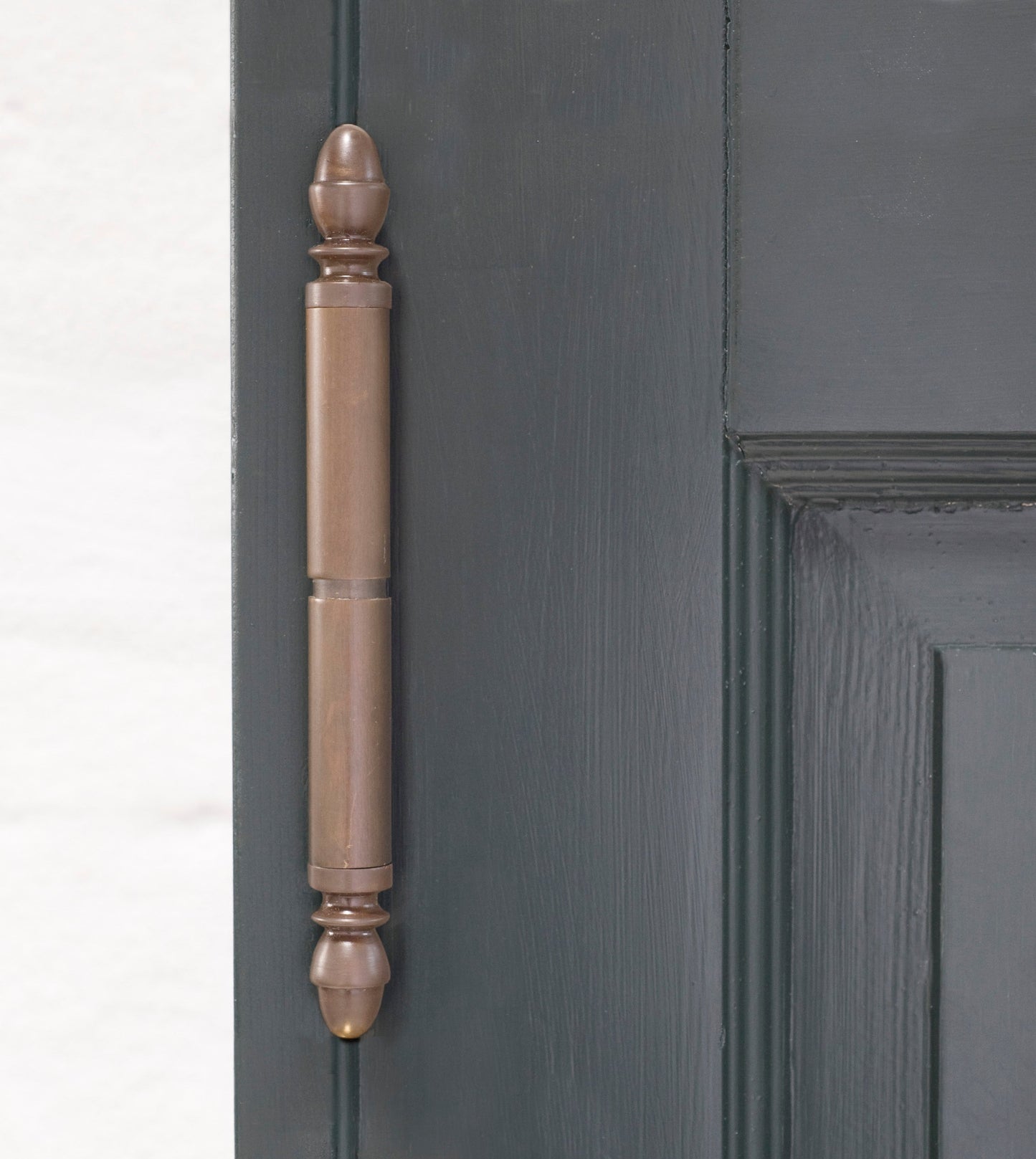 Løs knop til Hamborg snap-on dørhængsel, agern i bruneret messing (2 stk.)