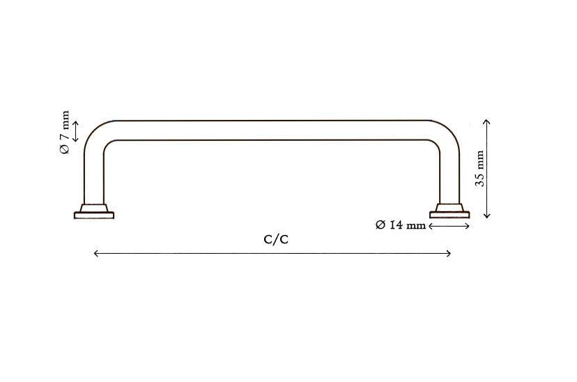 Frederiksberg • Køkkengreb i bruneret messing