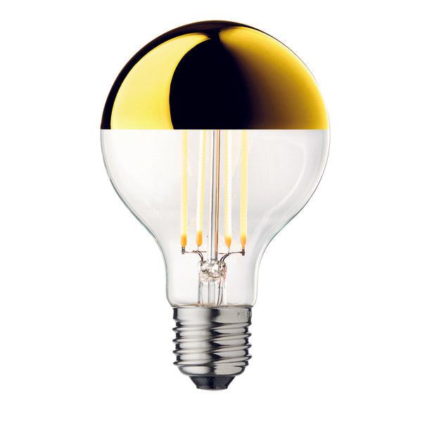 Pære fra Design by Us med guld topforsegling.