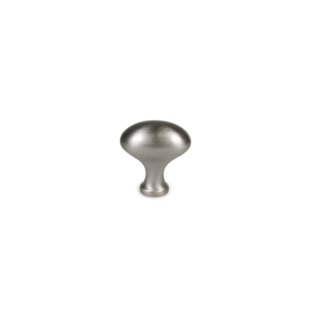 Knop: Hellerup • Oval knop i rustfri stål look