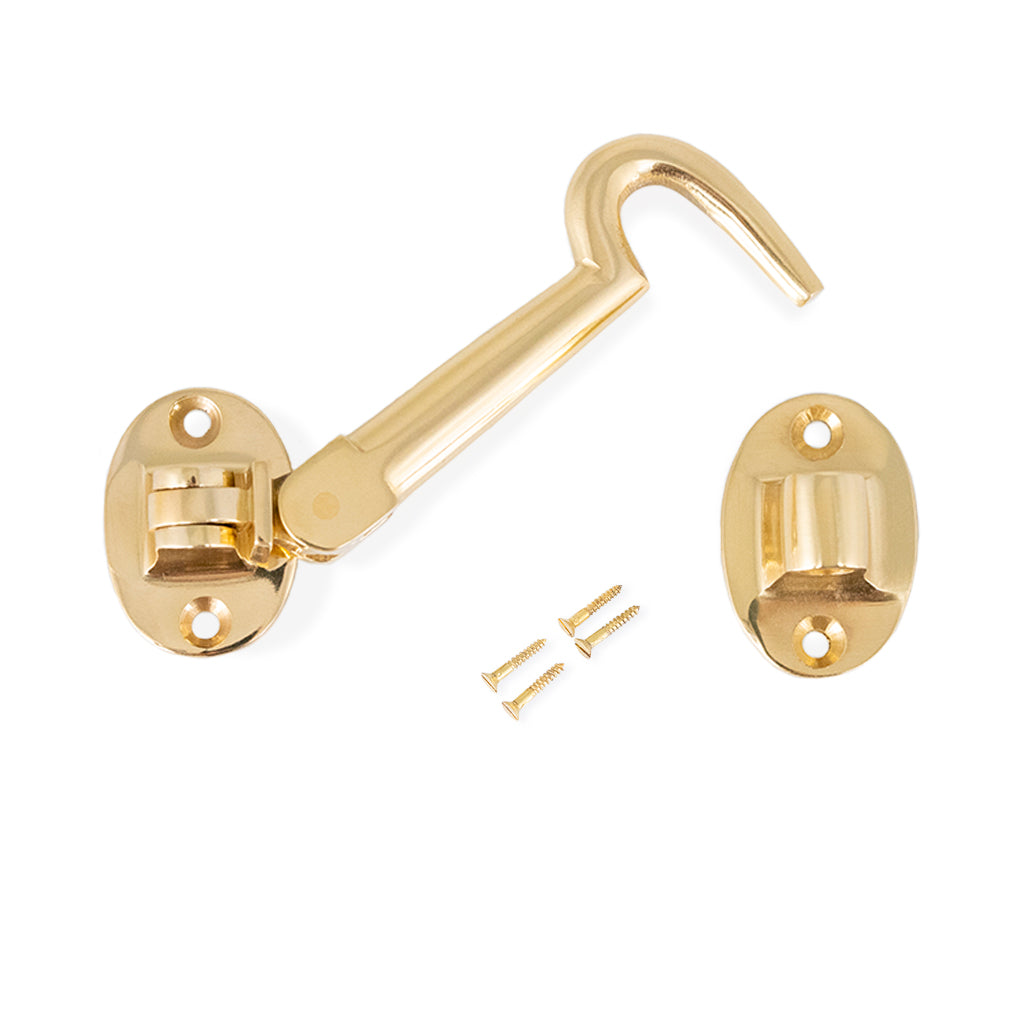 Kahytskrog i poleret messing med lak 110 mm