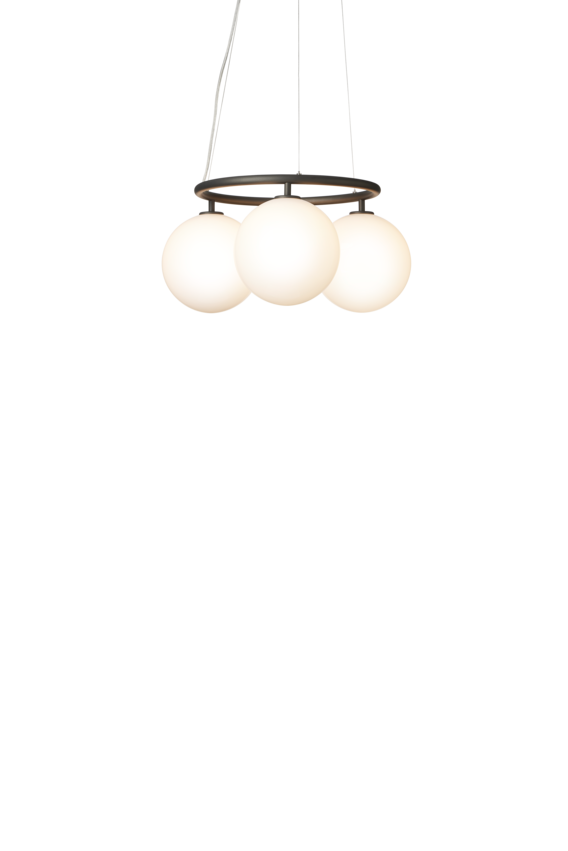 Miira 3 Circular lysekrone, rock grey / opal • NUURA