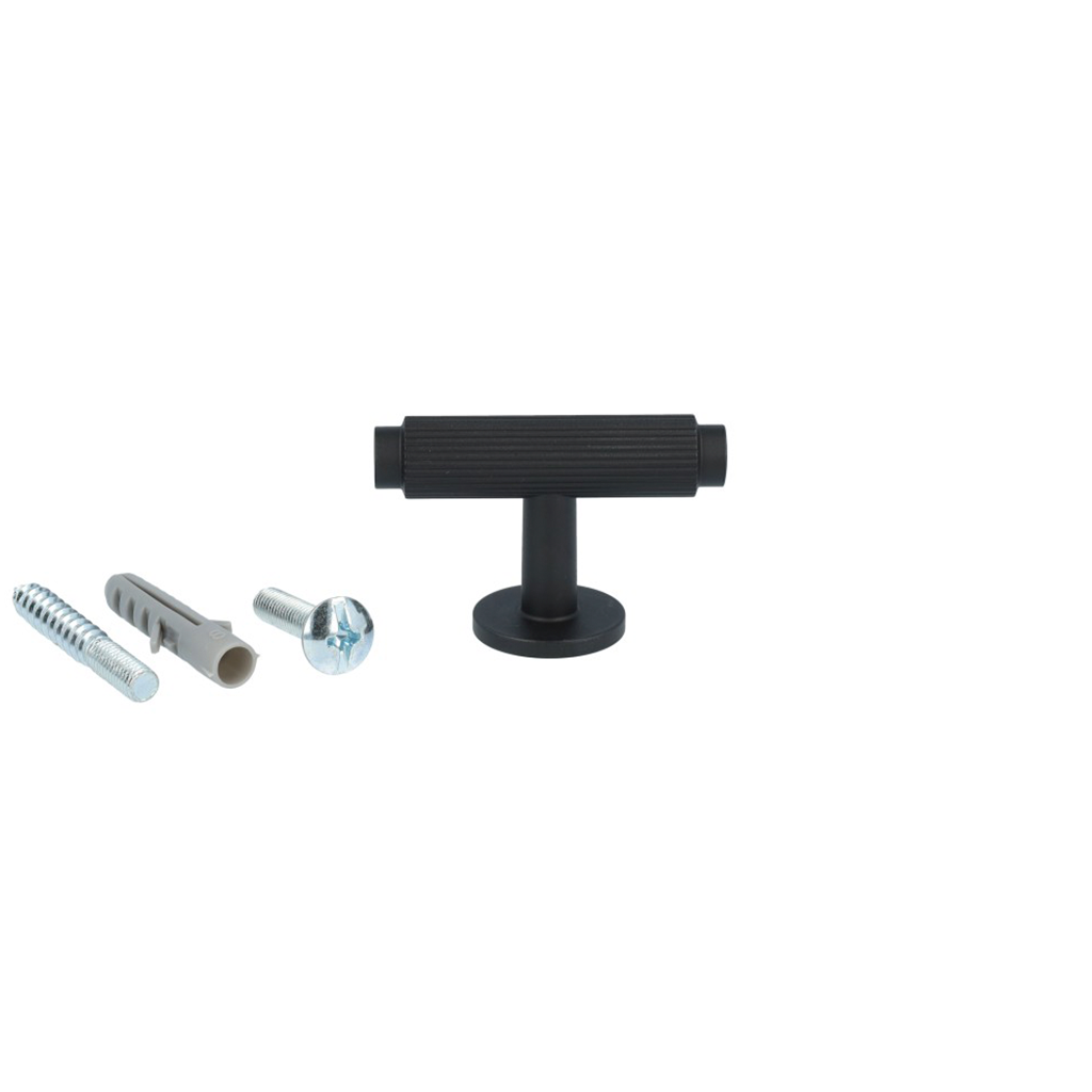 Ryvang • Møbelknop i massiv messing i sort