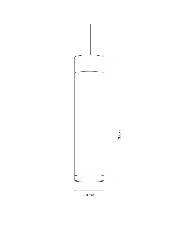 Patrone Pendel Long, rustfrit stål look • Thorup Copenhagen