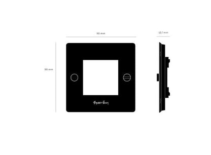 1G bagplade uden indsats, sort • Buster + Punch