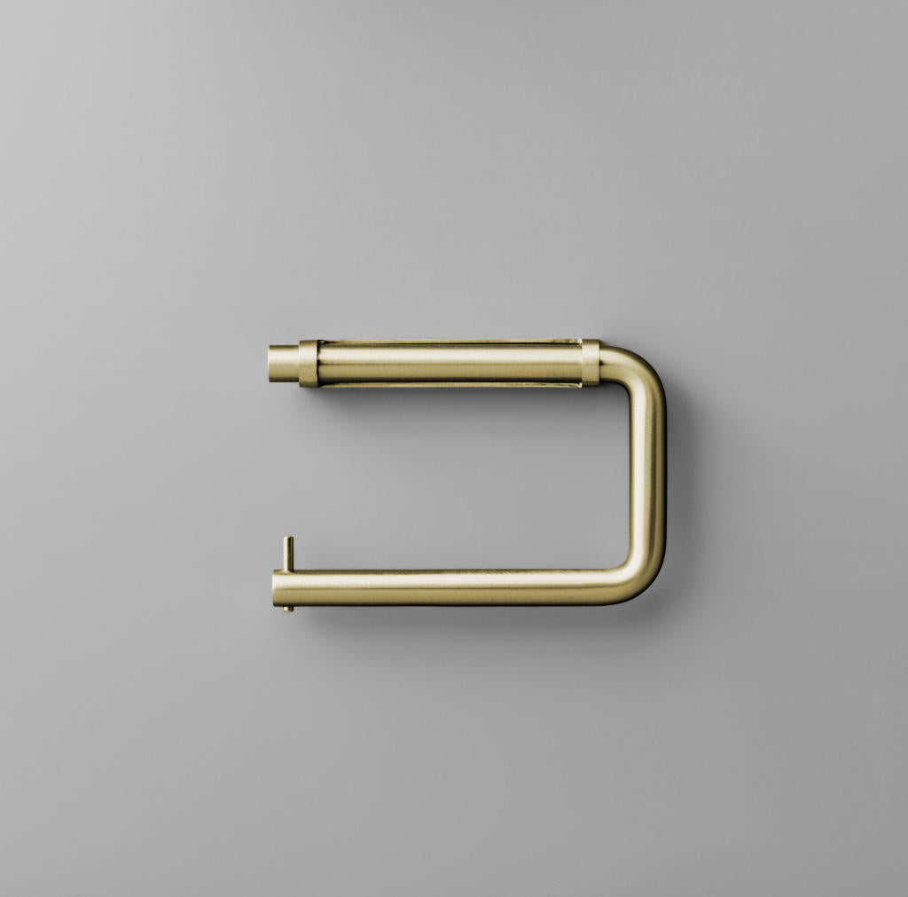 Toiletrulleholder, børstet messing finish • d line