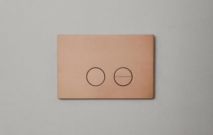 Betjeningplade til toilet, kobber finish • d line