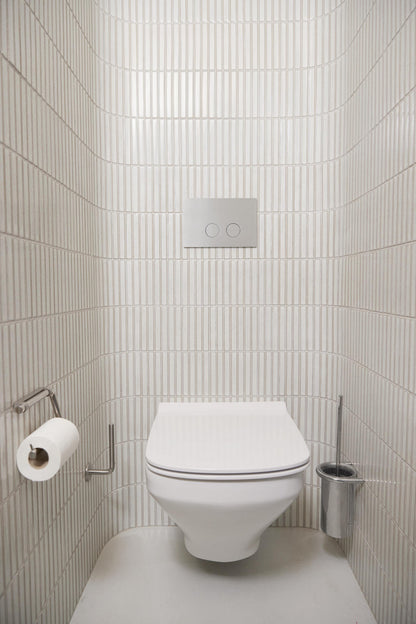 Toiletrulleholder (reserve), børstet rustfrit stål • d line