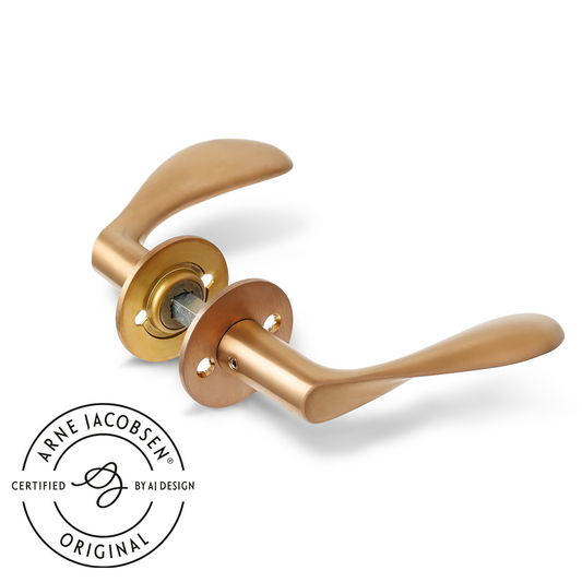 Arne Jacobsen dørhåndtag - AJ111 dørgreb i kobber 111 mm, stor model