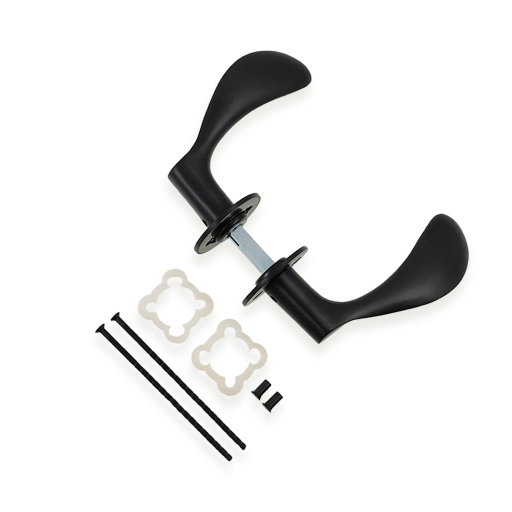 Arne Jacobsen dørhåndtag - AJ111 dørgreb med charcoal overflade 111 mm stor model