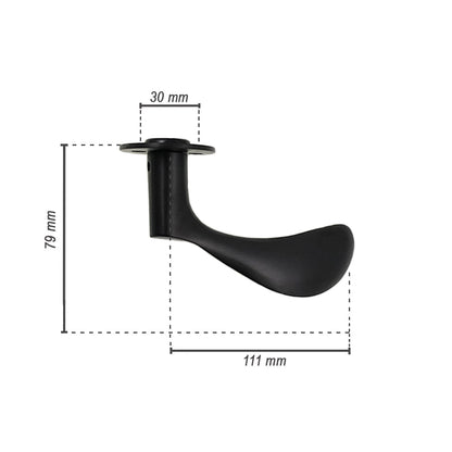 Arne Jacobsen dørgreb i charcoal stor model inkl. mål