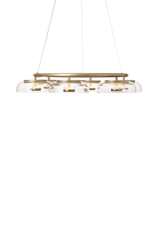 Blossi 6 lysekrone, nordic gold / clear • NUURA