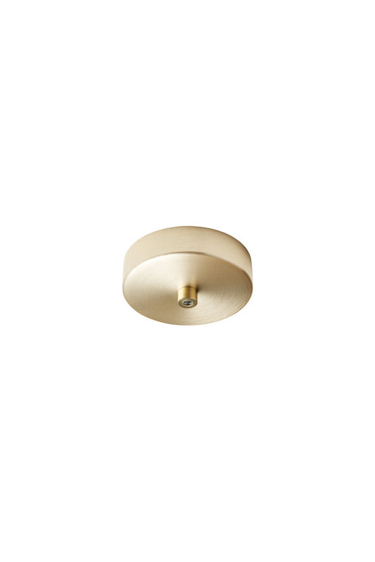 Baldakin til loftlampe i børstet messing look.