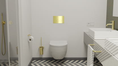 Toiletrulleholder, børstet messing finish • d line