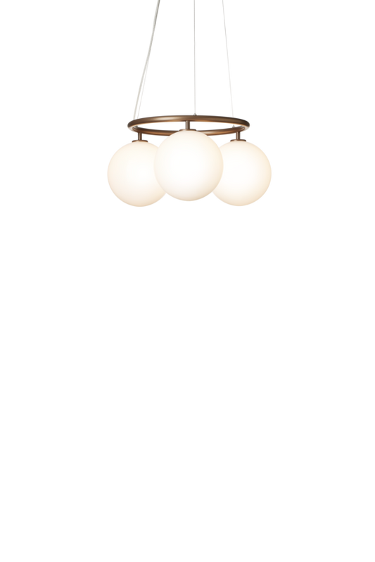 Miira 3 Circular lysekrone, dark bronze / opal • NUURA