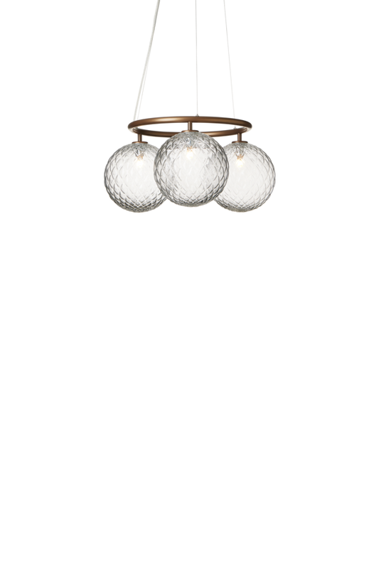 Miira 3 Circular lysekrone, dark bronze / optic clear • NUURA