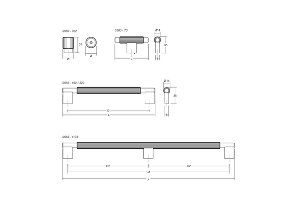 ARPA greb, rustik messing • Viefe