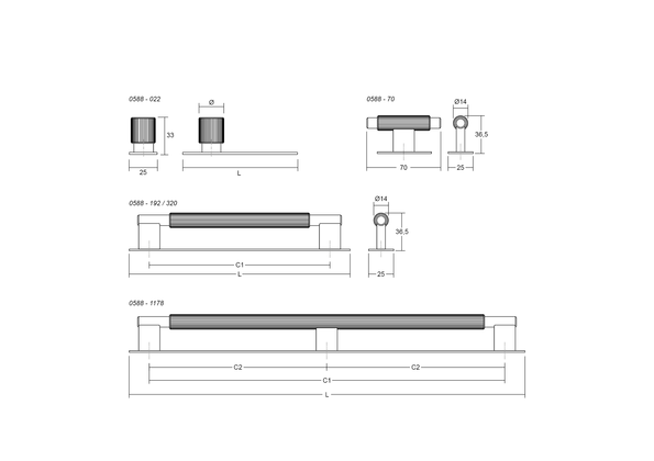 ARPA greb med bagplade, rustik messing • Viefe