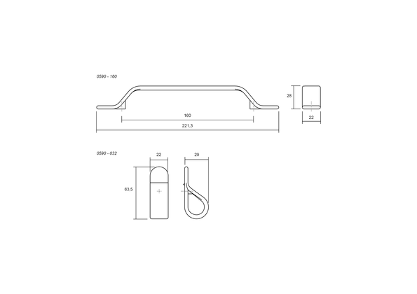 BELT møbelknop, mat sort • Viefe