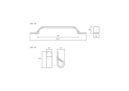 BELT møbelknop, mat sort • Viefe