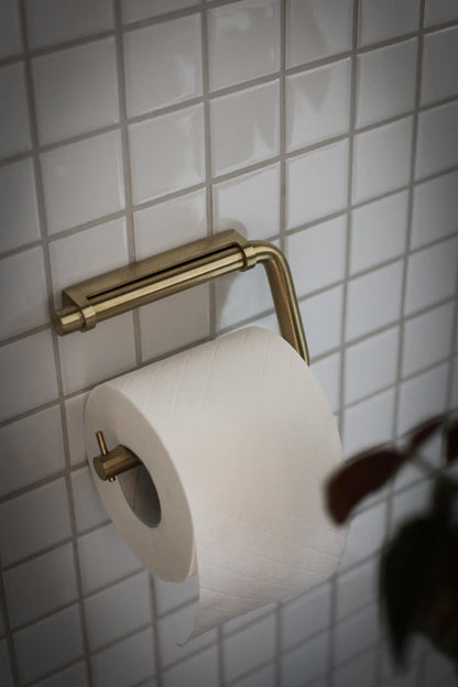 Toiletrulleholder, børstet messing finish • d line