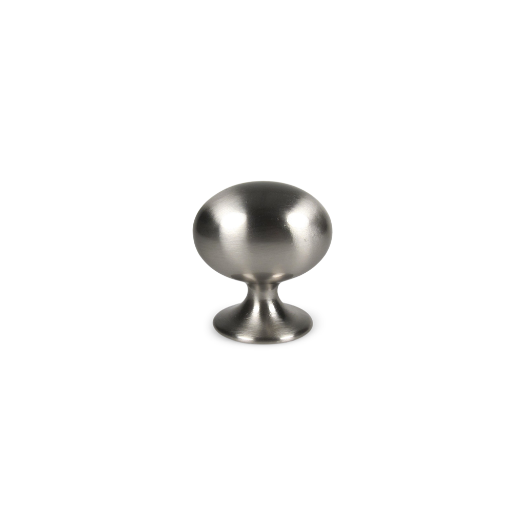 Åbyhøj • Oval knop med fod i rustfri stål look