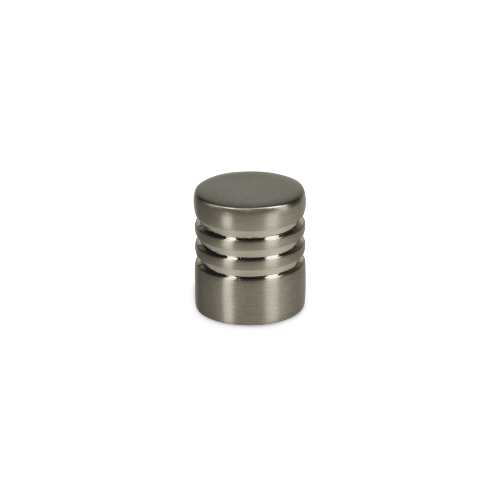 Hanstholm • Cylinder knop med rigler i rustfri stål look