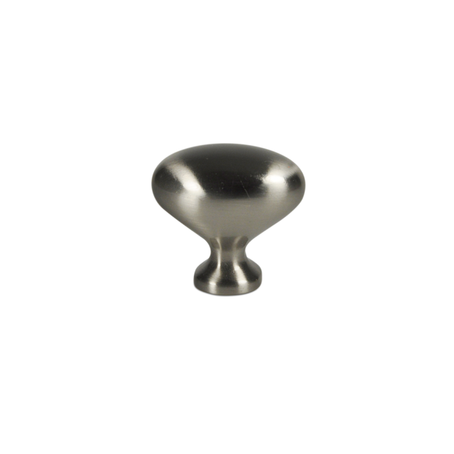 Risskov - Oval knop i rustfri stål look